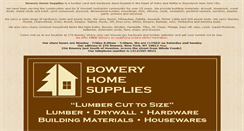 Desktop Screenshot of boweryhomesupplies.com